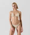 Karl Lagerfeld Shimmer Triangle Bikini Top In Neutral