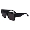 Karl Lagerfeld Shiny Black Acetate Sunglasses In Black