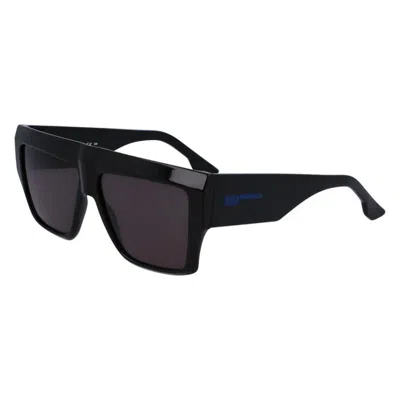 Karl Lagerfeld Shiny Black Acetate Sunglasses