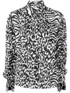 Karl Lagerfeld Animal-print Silk Shirt In R04