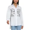 Karl Lagerfeld Cotton Graphic Print Shirt In White