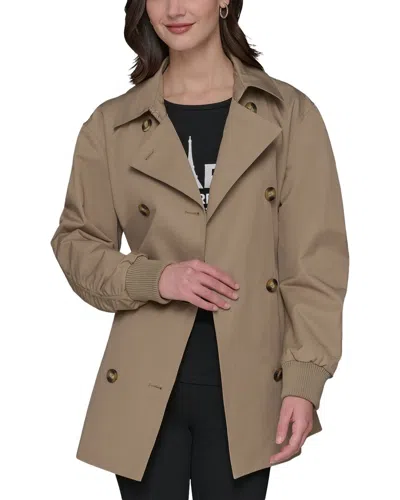 KARL LAGERFELD KARL LAGERFELD SHORT BOMBER SLEEVE TRENCH COAT