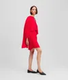 Karl Lagerfeld Cape-design Mini Dress In Red