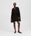 Karl Lagerfeld Mini Cape Dress In Black