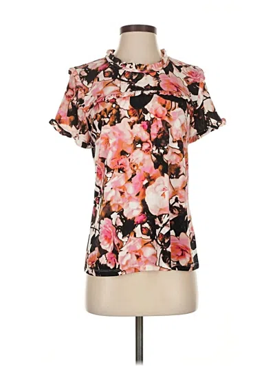 Pre-owned Karl Lagerfeld Short Sleeve Blouse In Black