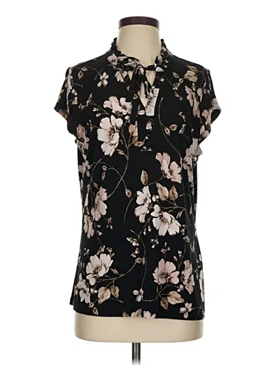 Pre-owned Karl Lagerfeld Short Sleeve Blouse In Black