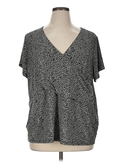Pre-owned Karl Lagerfeld Short Sleeve Blouse In Black