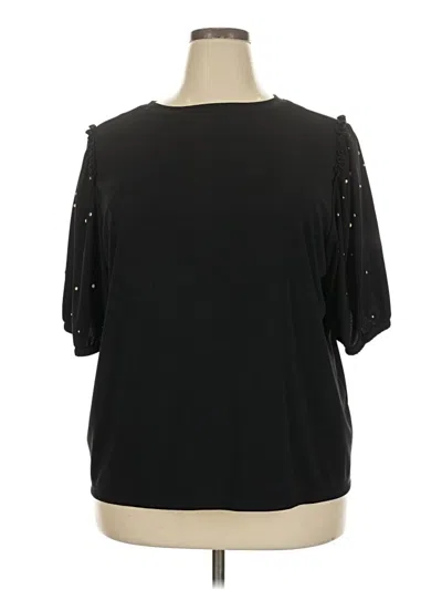 Pre-owned Karl Lagerfeld Short Sleeve Blouse In Black