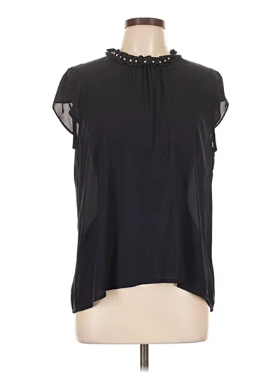 Pre-owned Karl Lagerfeld Short Sleeve Blouse In Black
