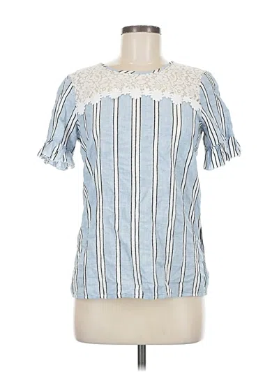 Pre-owned Karl Lagerfeld Short Sleeve Blouse In Blue