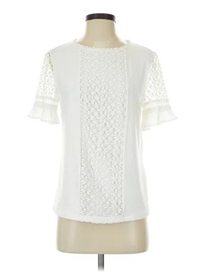 Pre-owned Karl Lagerfeld Short Sleeve Blouse In Ivory
