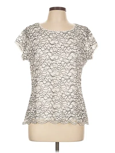 Karl Lagerfeld Short Sleeve Blouse In Silver