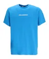 Karl Lagerfeld Short-sleeve Cotton T-shirt In Blue