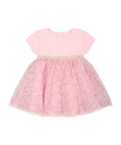 Karl Lagerfeld Short Sleeve Dress In Pink