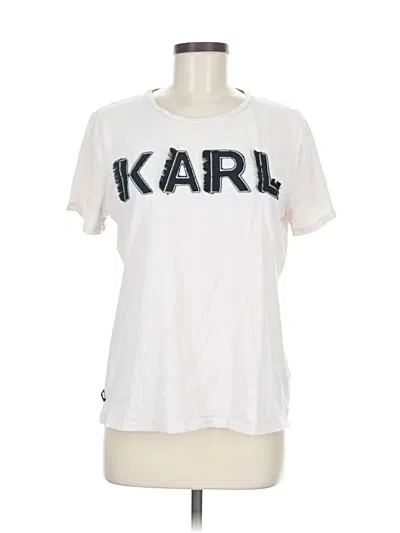 Pre-owned Karl Lagerfeld Short Sleeve T-shirt In White