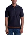Karl Lagerfeld Short Sleeve Textured Polo Shirt