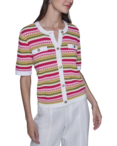 Karl Lagerfeld Short Sleeve Top In Multi