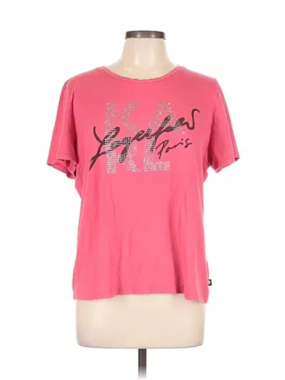 Pre-owned Karl Lagerfeld Short Sleeve T-shirt In Pink