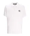Karl Lagerfeld Short-sleeved Polo Shirt In White
