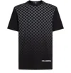Karl Lagerfeld Kl Monogram-print T-shirt In Black