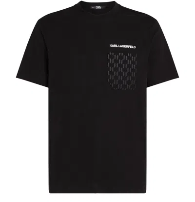 Karl Lagerfeld Logo-print Organic Cotton T-shirt In Black