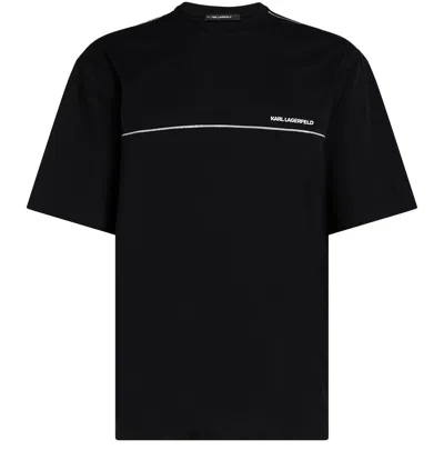Karl Lagerfeld Short-sleeved T-shirt In Black