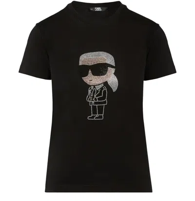 Karl Lagerfeld Short-sleeved T-shirt In Black