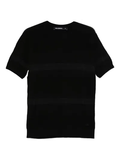 Karl Lagerfeld Short-sleeved T-shirt In Black