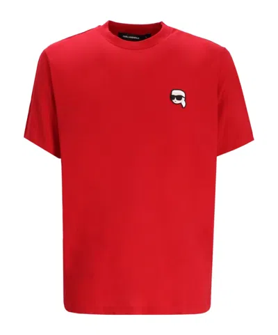 Karl Lagerfeld Short-sleeved T-shirt In Red