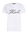 Karl Lagerfeld Woman T-shirt White Size L Organic Cotton In White