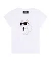 Karl Lagerfeld Choupette-print Crew-neck T-shirt In White
