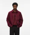 Karl Lagerfeld Short Wool-blend Jacket In Burgundy