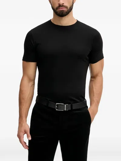 Karl Lagerfeld Autograph Cap Sleeve T-shirt In Black