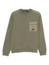 Karl Lagerfeld Shoulder-panel Sweatshirt In Green