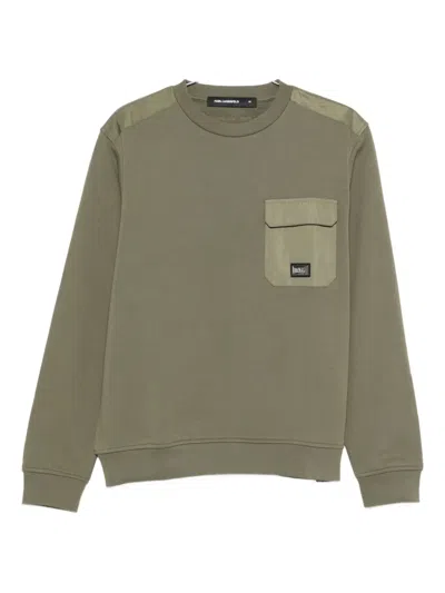 KARL LAGERFELD SHOULDER-PANEL SWEATSHIRT