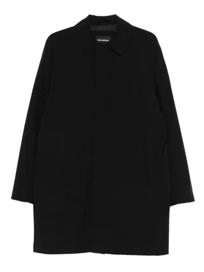 Karl Lagerfeld Sid-pocket Coat In Black