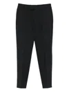 Karl Lagerfeld Side-pockets Textured Trousers In Black