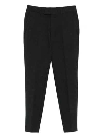 Karl Lagerfeld Side-pockets Textured Trousers In Black