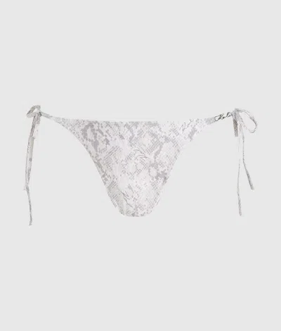Karl Lagerfeld Side-tie Bikini Bottoms In White