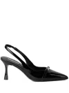 Karl Lagerfeld Sienna Signia Trim Slingback Pumps In Black