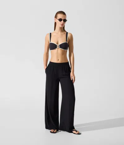 Karl Lagerfeld Signature Beach Pants In Black