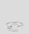 Karl Lagerfeld Signature Chain-link Ring In Silver