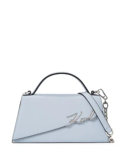 Karl Lagerfeld Signature Crossbody Bag In White