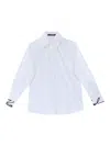 Karl Lagerfeld Signature Cuff Poplin Shirt In White