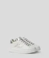 Karl Lagerfeld Signature Exclusive Glitter Sneakers In White