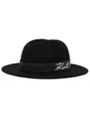 Karl Lagerfeld Signature Fedora Hat In 999