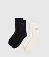 Karl Lagerfeld Signature Fleece Socks – 2 Pack In Black