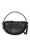 Karl Lagerfeld Signature Herin Umhängetasche Mit Pailletten In Black