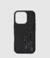 Karl Lagerfeld Signature Iphone 16 Pro Max Case In Black