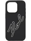 Karl Lagerfeld Signature Iphone 15 Pro Case In Black